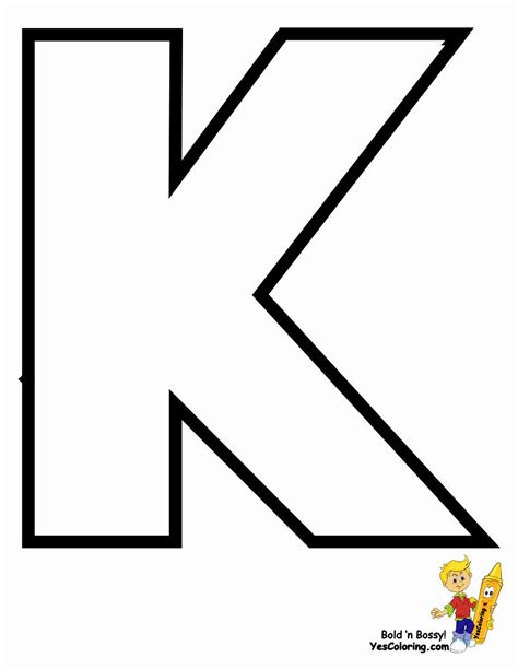 Printable Letter K Outline